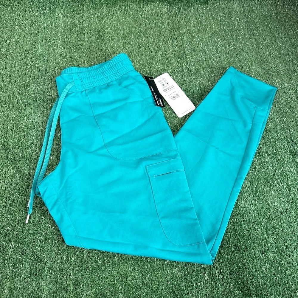 NWT Cherokee Modern Classic Coolmax Teal Blue‎ Jogger Size Small